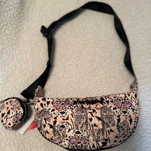 Betsey Johnson cheetah print crossbody bag